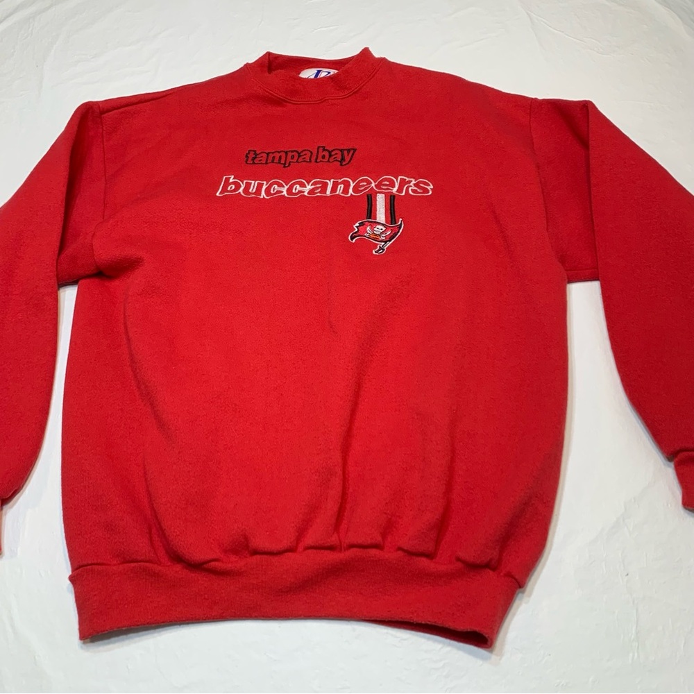 VINTAGE Tampa Bay Buccaneers Red Crewneck Sweatshirt Logo Athletic Men’s Large